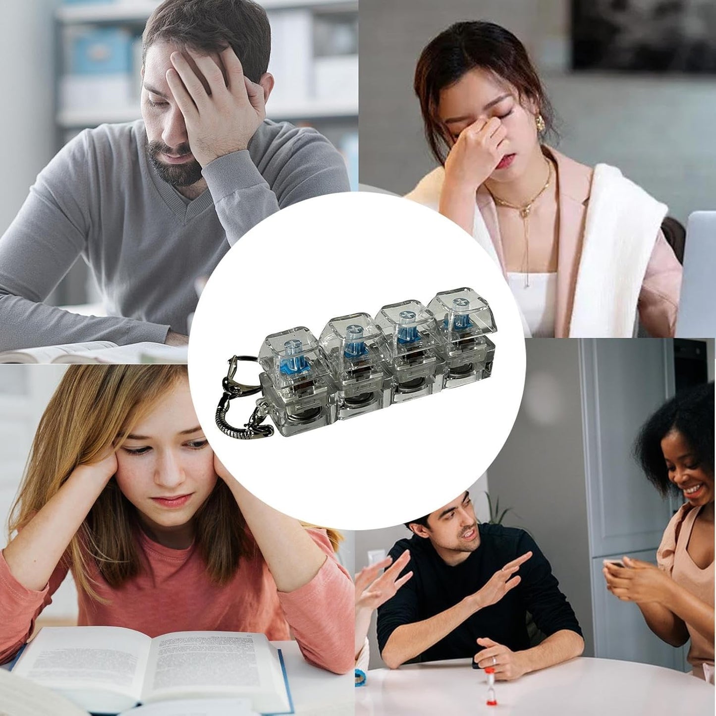 Mini Teclado Antiestrés con luces LED